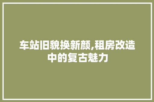 车站旧貌换新颜,租房改造中的复古魅力