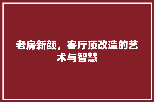 老房新颜，客厅顶改造的艺术与智慧
