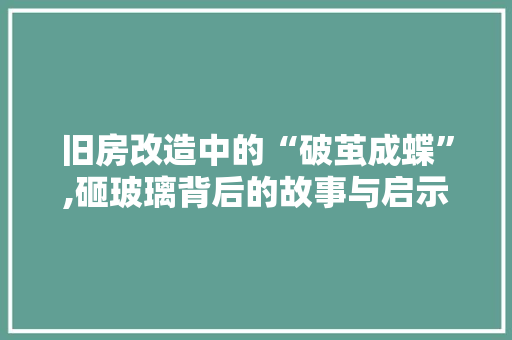 旧房改造中的“破茧成蝶”,砸玻璃背后的故事与启示