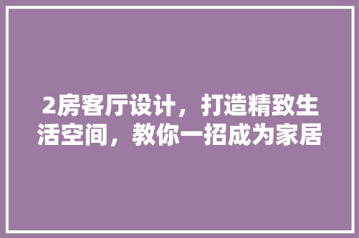 2房客厅设计，打造精致生活空间，教你一招成为家居达人！