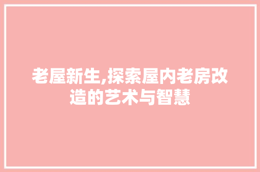 老屋新生,探索屋内老房改造的艺术与智慧