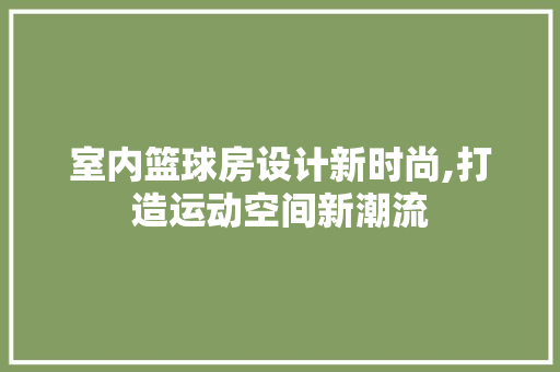室内篮球房设计新时尚,打造运动空间新潮流