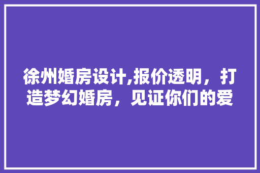 徐州婚房设计,报价透明，打造梦幻婚房，见证你们的爱情承诺！