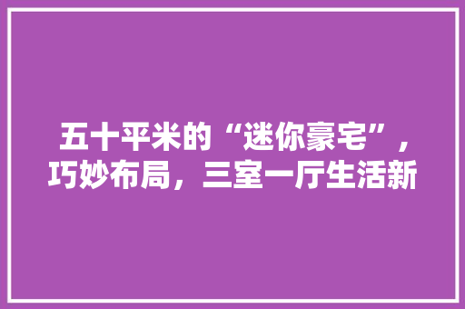 五十平米的“迷你豪宅”,巧妙布局，三室一厅生活新体验