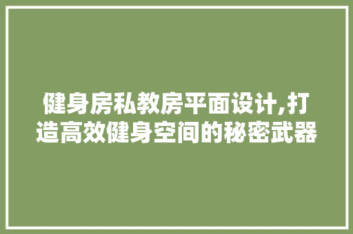 健身房私教房平面设计,打造高效健身空间的秘密武器