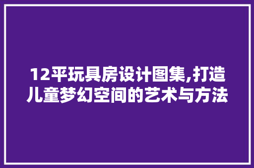 12平玩具房设计图集,打造儿童梦幻空间的艺术与方法