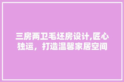 三房两卫毛坯房设计,匠心独运，打造温馨家居空间
