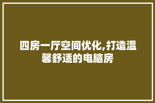 四房一厅空间优化,打造温馨舒适的电脑房