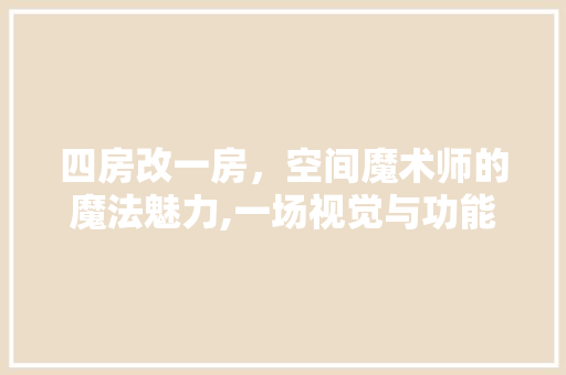 四房改一房，空间魔术师的魔法魅力,一场视觉与功能的完美融合