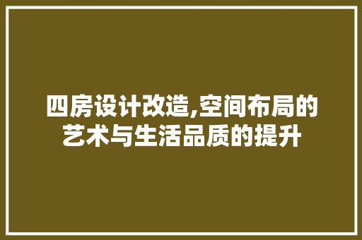 四房设计改造,空间布局的艺术与生活品质的提升