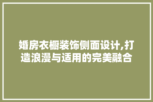 婚房衣橱装饰侧面设计,打造浪漫与适用的完美融合