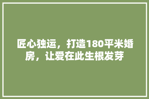 匠心独运，打造180平米婚房，让爱在此生根发芽