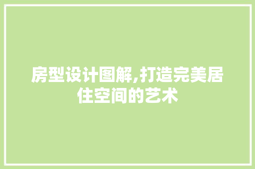 房型设计图解,打造完美居住空间的艺术