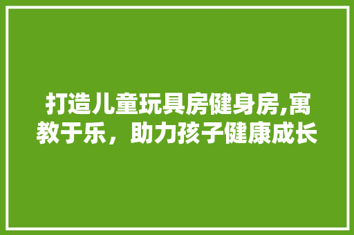 打造儿童玩具房健身房,寓教于乐，助力孩子健康成长