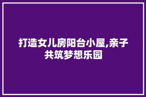 打造女儿房阳台小屋,亲子共筑梦想乐园
