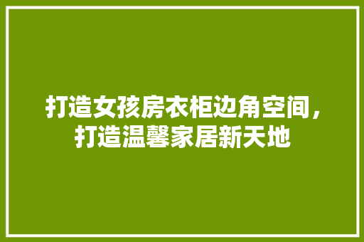 打造女孩房衣柜边角空间，打造温馨家居新天地