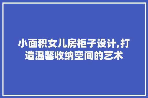 小面积女儿房柜子设计,打造温馨收纳空间的艺术