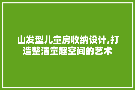 山发型儿童房收纳设计,打造整洁童趣空间的艺术