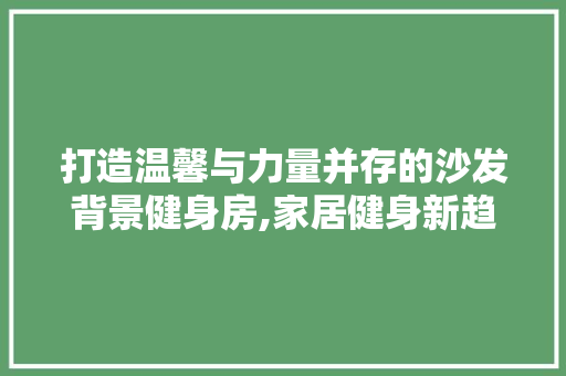 打造温馨与力量并存的沙发背景健身房,家居健身新趋势