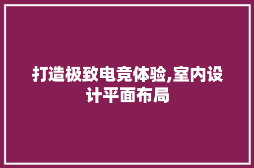 打造极致电竞体验,室内设计平面布局