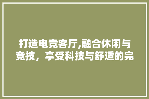 打造电竞客厅,融合休闲与竞技，享受科技与舒适的完美结合