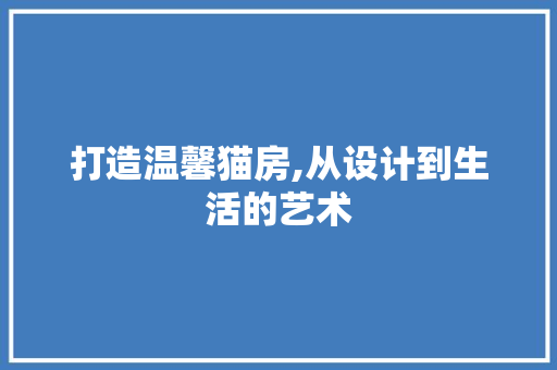 打造温馨猫房,从设计到生活的艺术