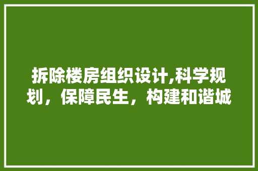 拆除楼房组织设计,科学规划，保障民生，构建和谐城市