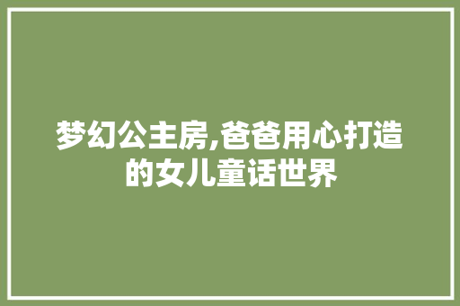 梦幻公主房,爸爸用心打造的女儿童话世界