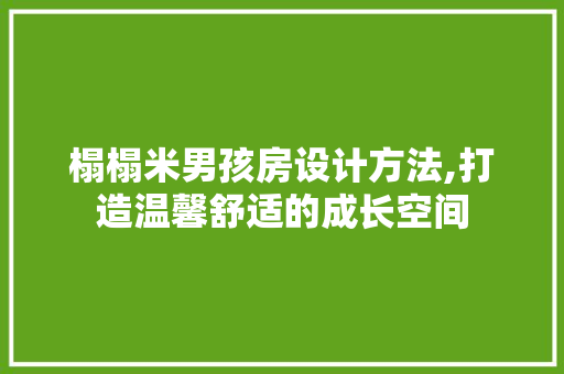 榻榻米男孩房设计方法,打造温馨舒适的成长空间