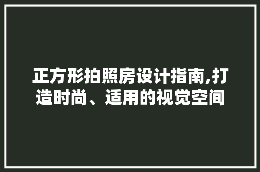 正方形拍照房设计指南,打造时尚、适用的视觉空间