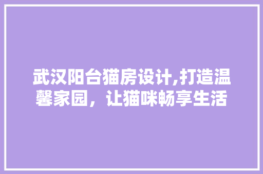 武汉阳台猫房设计,打造温馨家园，让猫咪畅享生活