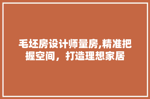 毛坯房设计师量房,精准把握空间，打造理想家居