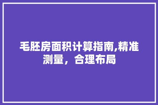 毛胚房面积计算指南,精准测量，合理布局