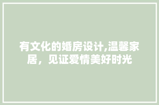 有文化的婚房设计,温馨家居，见证爱情美好时光