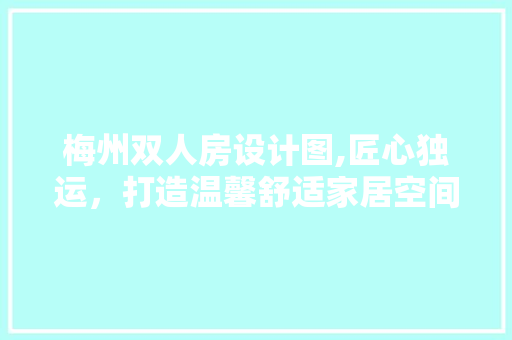梅州双人房设计图,匠心独运，打造温馨舒适家居空间