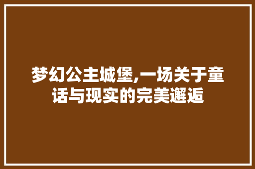 梦幻公主城堡,一场关于童话与现实的完美邂逅