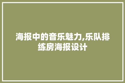 海报中的音乐魅力,乐队排练房海报设计