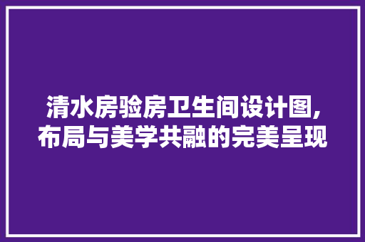 清水房验房卫生间设计图,布局与美学共融的完美呈现