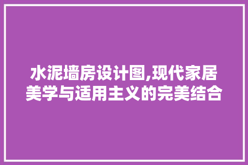 水泥墙房设计图,现代家居美学与适用主义的完美结合