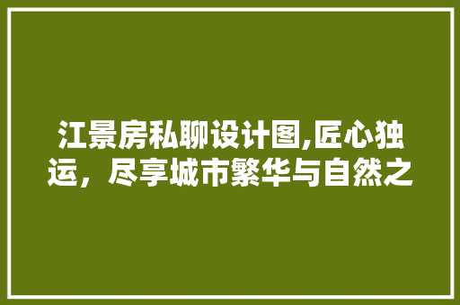 江景房私聊设计图,匠心独运，尽享城市繁华与自然之美