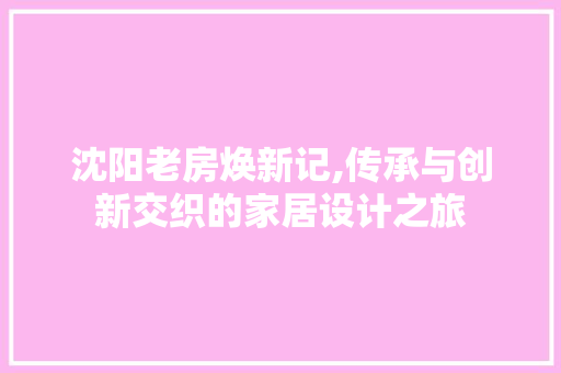 沈阳老房焕新记,传承与创新交织的家居设计之旅