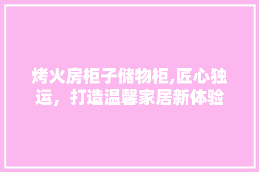 烤火房柜子储物柜,匠心独运，打造温馨家居新体验