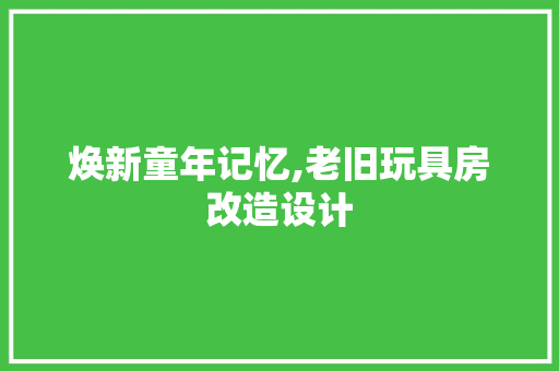 焕新童年记忆,老旧玩具房改造设计