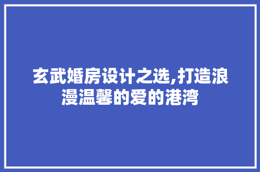 玄武婚房设计之选,打造浪漫温馨的爱的港湾