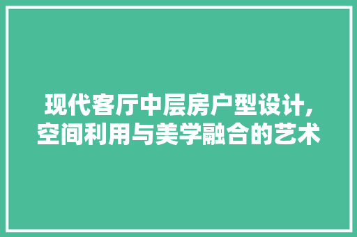 现代客厅中层房户型设计,空间利用与美学融合的艺术展现