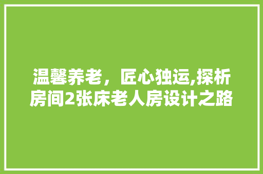 温馨养老，匠心独运,探析房间2张床老人房设计之路