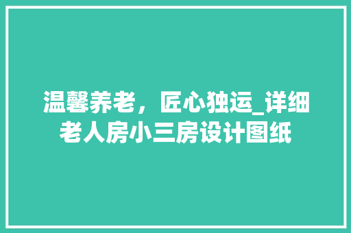 温馨养老，匠心独运_详细老人房小三房设计图纸