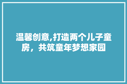 温馨创意,打造两个儿子童房，共筑童年梦想家园
