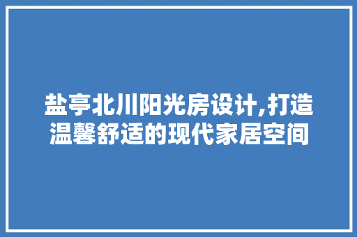 盐亭北川阳光房设计,打造温馨舒适的现代家居空间