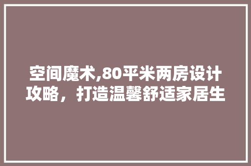 空间魔术,80平米两房设计攻略，打造温馨舒适家居生活